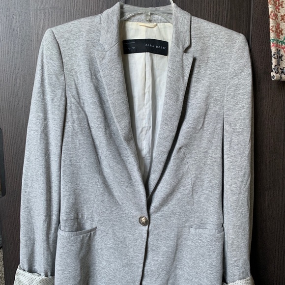 zara cotton blazer